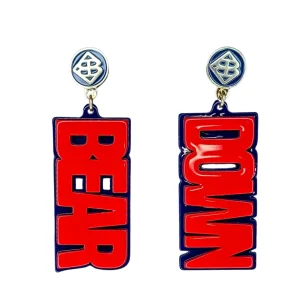 Arizona Red BEAR DOWN Earrings-Brianna Cannon Outlet