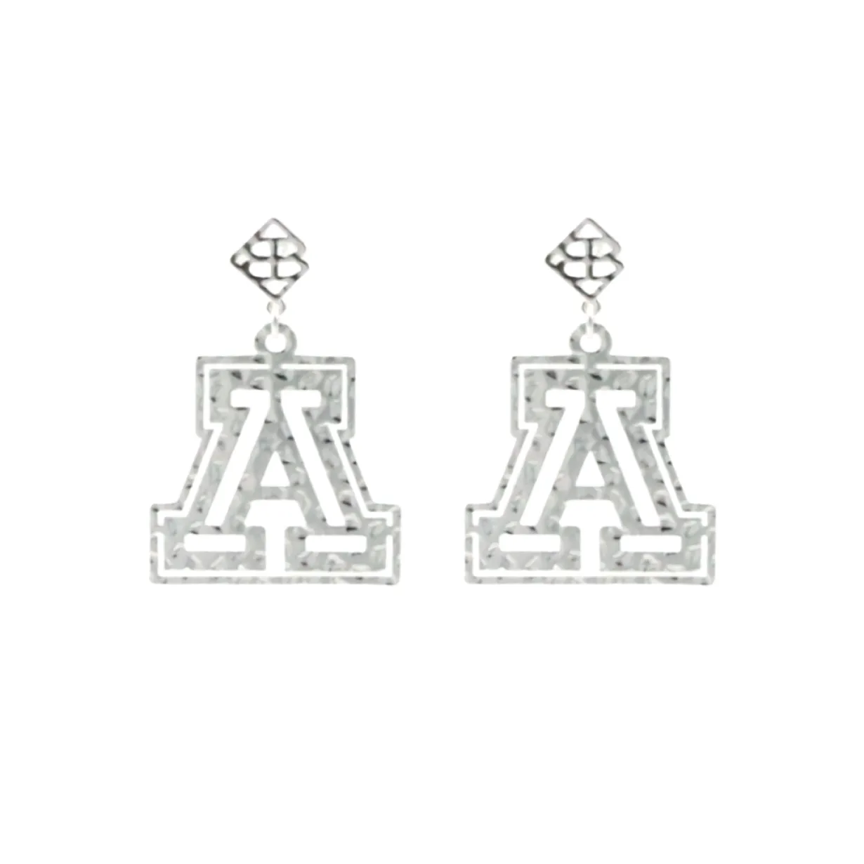arizona_silver_logo_earri_0.webp Arizona Silver Logo Earring with BC Logo-Brianna Cannon Fashion