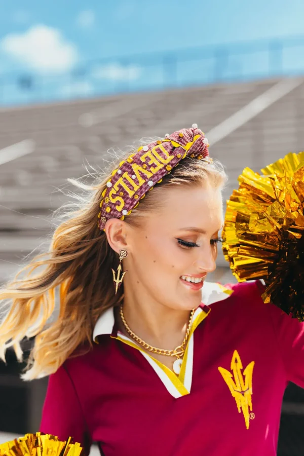 Arizona State Adult SUN DEVILS Cross Stitch Headband-Brianna Cannon Online