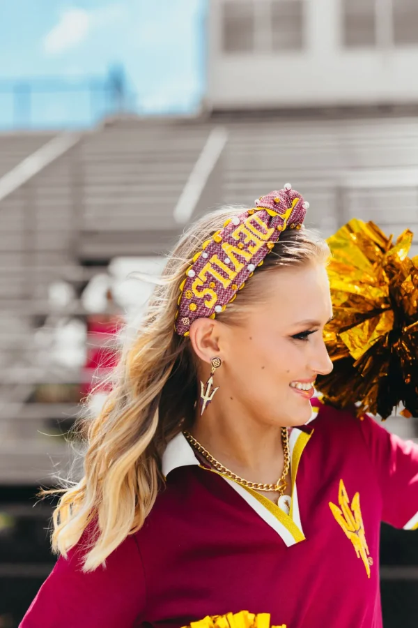 Arizona State Adult SUN DEVILS Cross Stitch Headband-Brianna Cannon Online
