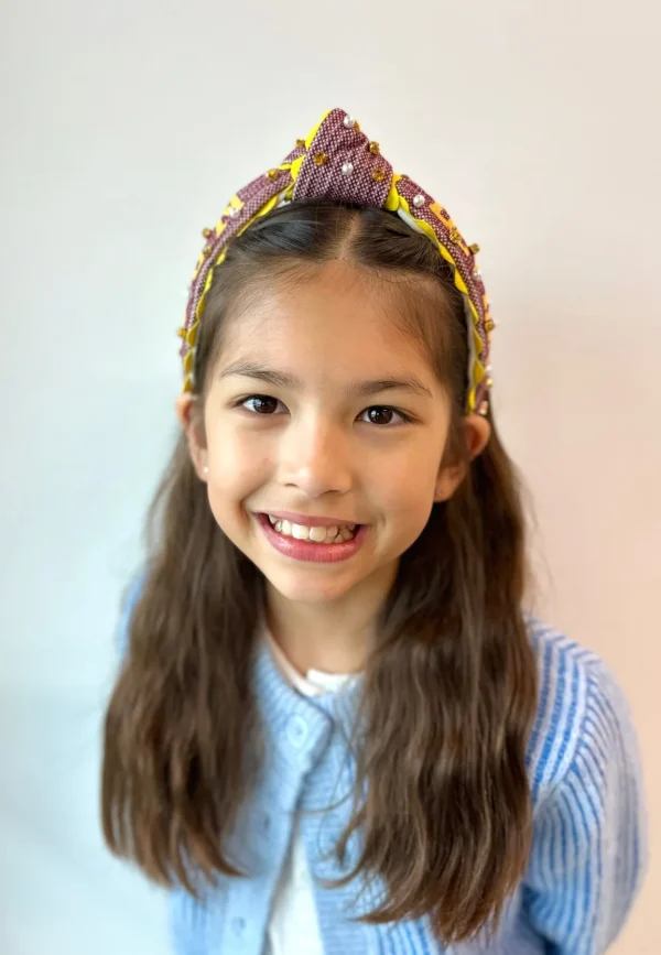 Arizona State Child SUN DEVILS Cross Stitch Headband-Brianna Cannon Outlet