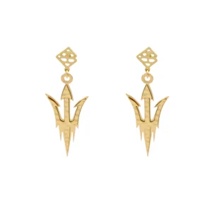 Arizona State Gold Logo Earring with BC Logo-Brianna Cannon Clearance