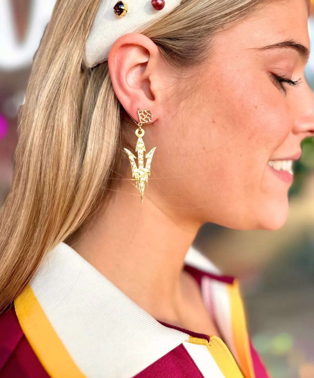 arizona_state_gold_logo_e_1.webp Arizona State Gold Logo Earring with BC Logo-Brianna Cannon Clearance