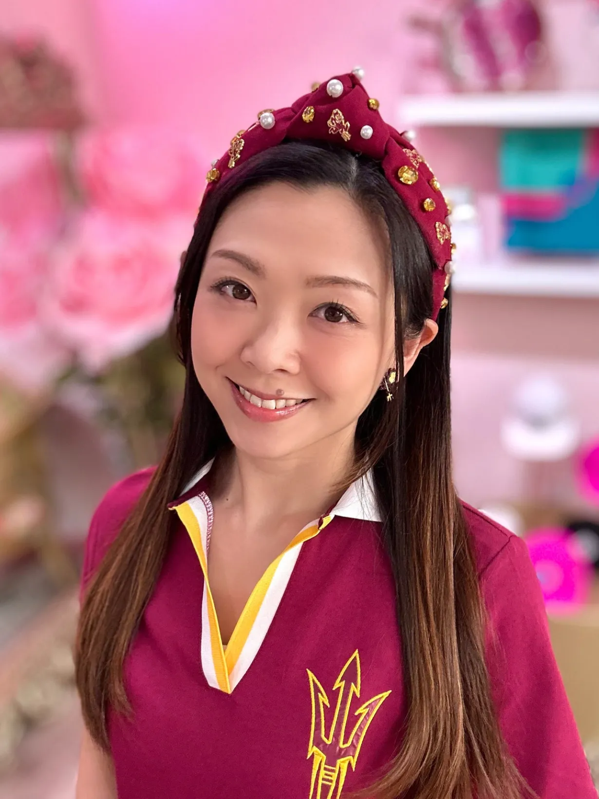 arizona_state_maroon_logo_1.webp Arizona State Maroon Logo Headband-Brianna Cannon Discount