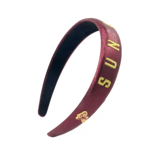 Arizona State Maroon Thin Embroidered Headband-Brianna Cannon Outlet