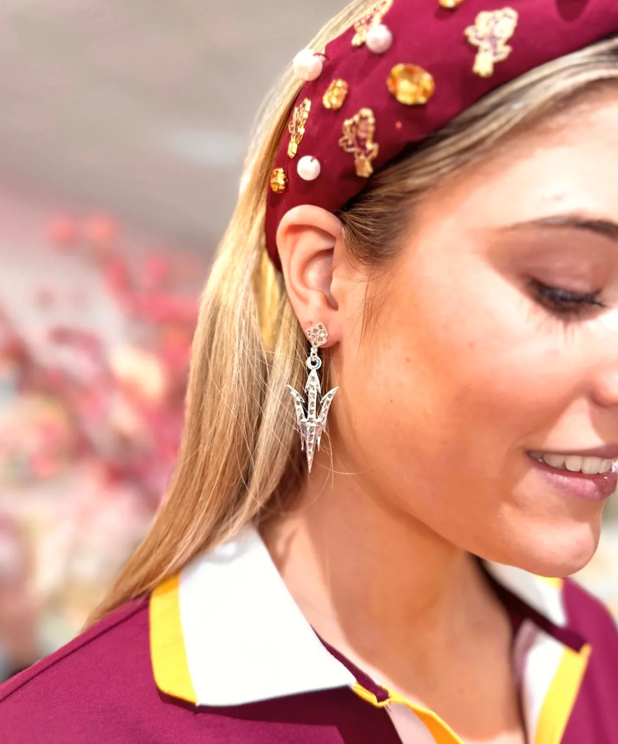 arizona_state_silver_logo_1.webp Arizona State Silver Logo Earring with BC Logo-Brianna Cannon Clearance