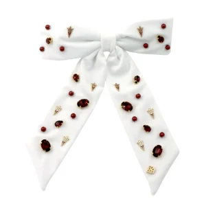 Arizona State White Bow Barrette-Brianna Cannon Clearance