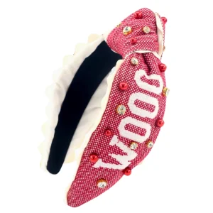 Arkansas Adult Size WOOO PIG Cross Stitch Headband-Brianna Cannon Sale