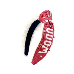 Arkansas Child Size WOOO PIG Cross Stitch Headband-Brianna Cannon Fashion