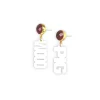 Arkansas Mini White WOOO PIG Earrings-Brianna Cannon Online