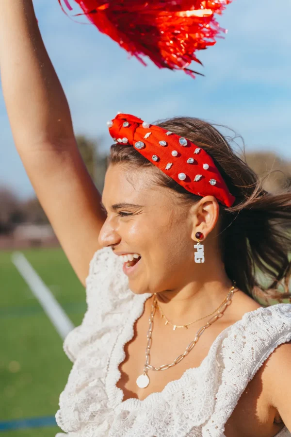 Arkansas Mini White WOOO PIG Earrings-Brianna Cannon Online