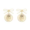 Arkansas Pearl Bow Medallion Earrings-Brianna Cannon Clearance