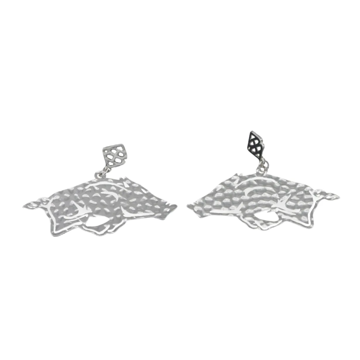 arkansas_silver_running_r_0.webp Arkansas Silver Running Razorback Earring with BC Logo-Brianna Cannon Fashion
