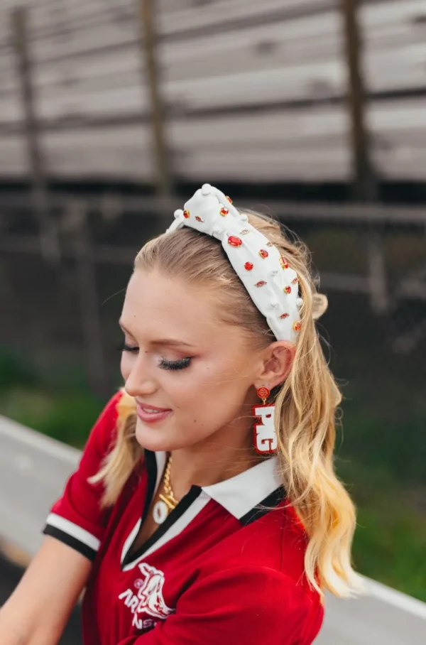 Arkansas White Logo Headband-Brianna Cannon Discount