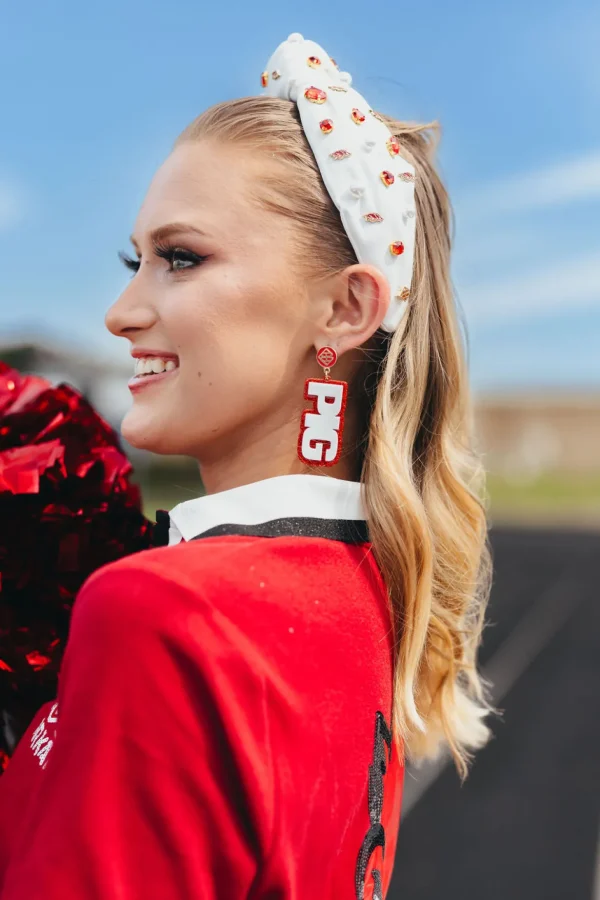 Arkansas White WOOO PIG Earrings-Brianna Cannon Discount