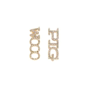 Arkansas WOOO PIG Pavé Rhinestone Stud Earrings-Brianna Cannon Hot