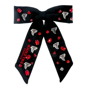 Atlanta Falcons Black Bow Barrette-Brianna Cannon Clearance