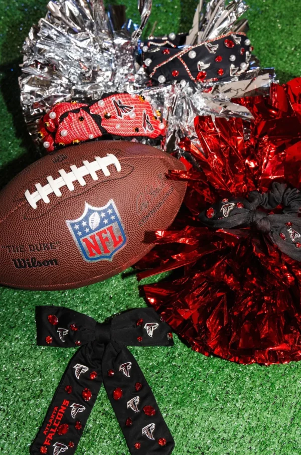 Atlanta Falcons Black Bow Barrette-Brianna Cannon Clearance