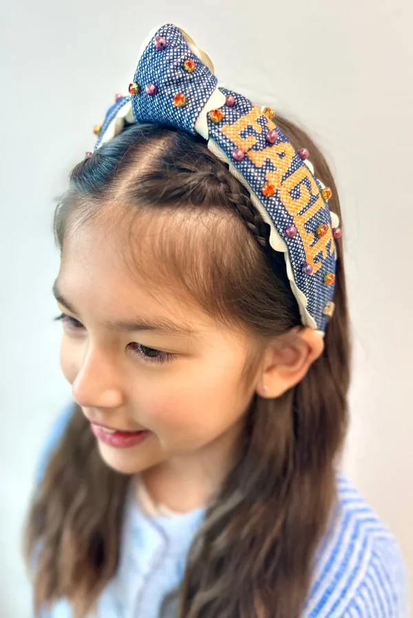 Auburn Child Size WAR EAGLE Cross Stitch Headband-Brianna Cannon Hot