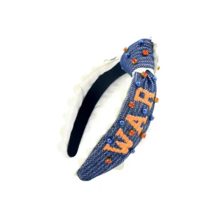 Auburn Child Size WAR EAGLE Cross Stitch Headband-Brianna Cannon Hot