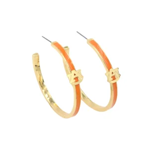 Auburn Logo Hoop Earrings-Brianna Cannon Clearance