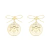 Auburn Logo Pearl Medallion Earring-Brianna Cannon Hot