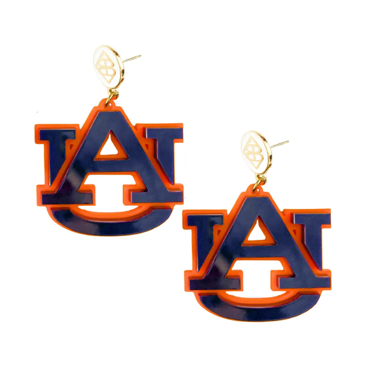 auburn_navy__orange_au_lo_0-1.webp Auburn Navy & Orange AU Logo Earrings-Brianna Cannon Online