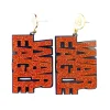 Auburn Orange Glitter & Navy WAR EAGLE Earrings-Brianna Cannon Clearance