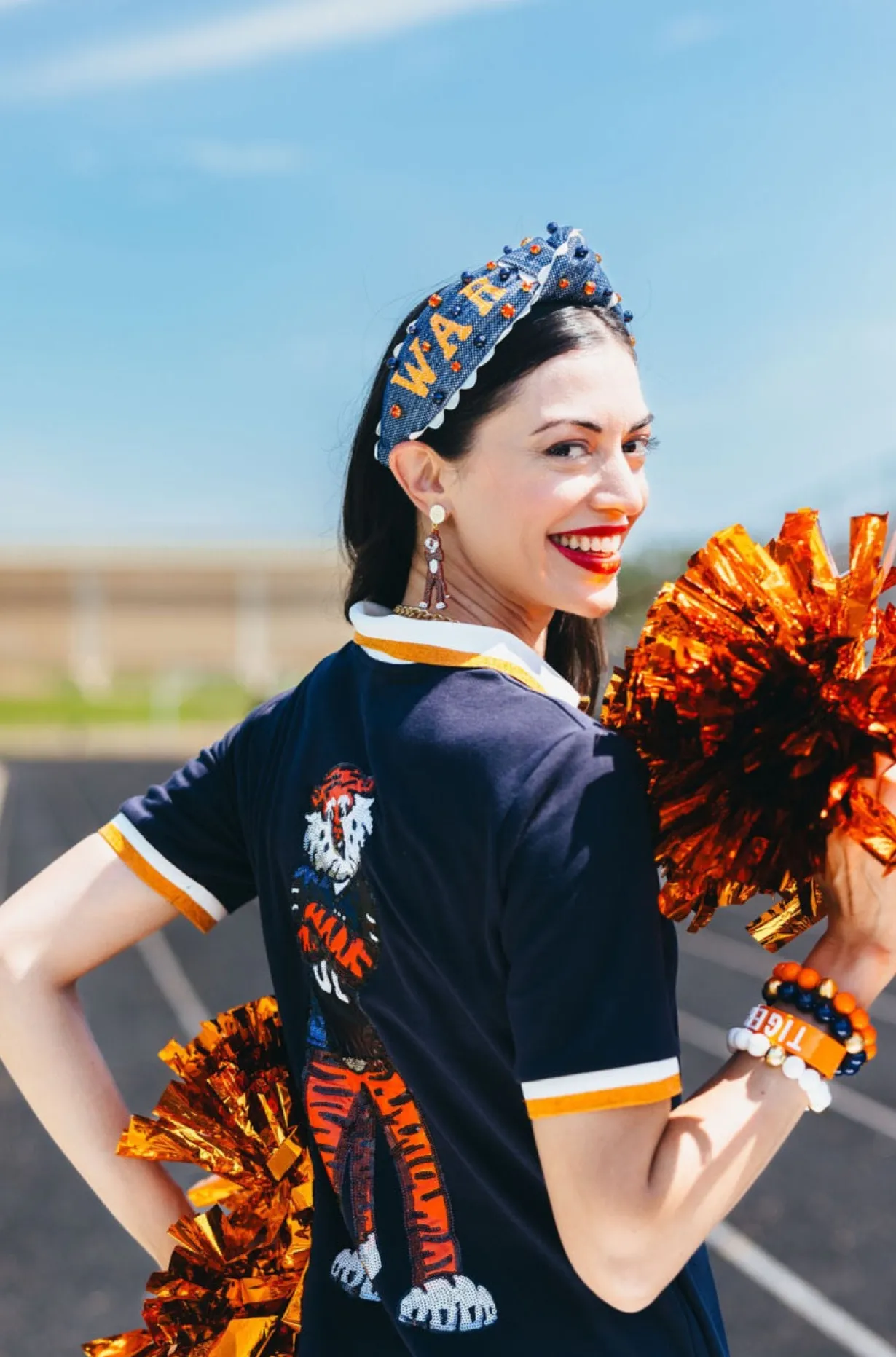 auburn_orange_glitter_aub_2.webp Auburn Orange Glitter Aubie Earrings-Brianna Cannon Best
