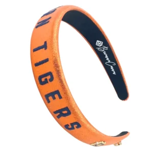 Auburn Orange Thin Embroidered Headband-Brianna Cannon Online