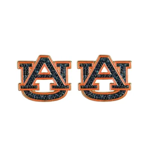 Auburn Pavé Logo Studs-Brianna Cannon Clearance