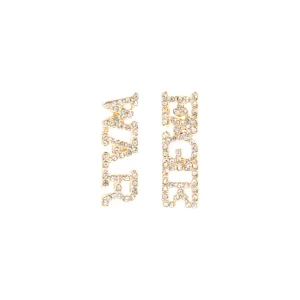Auburn WAR EAGLE Pavé Rhinestone Stud Earrings-Brianna Cannon Clearance