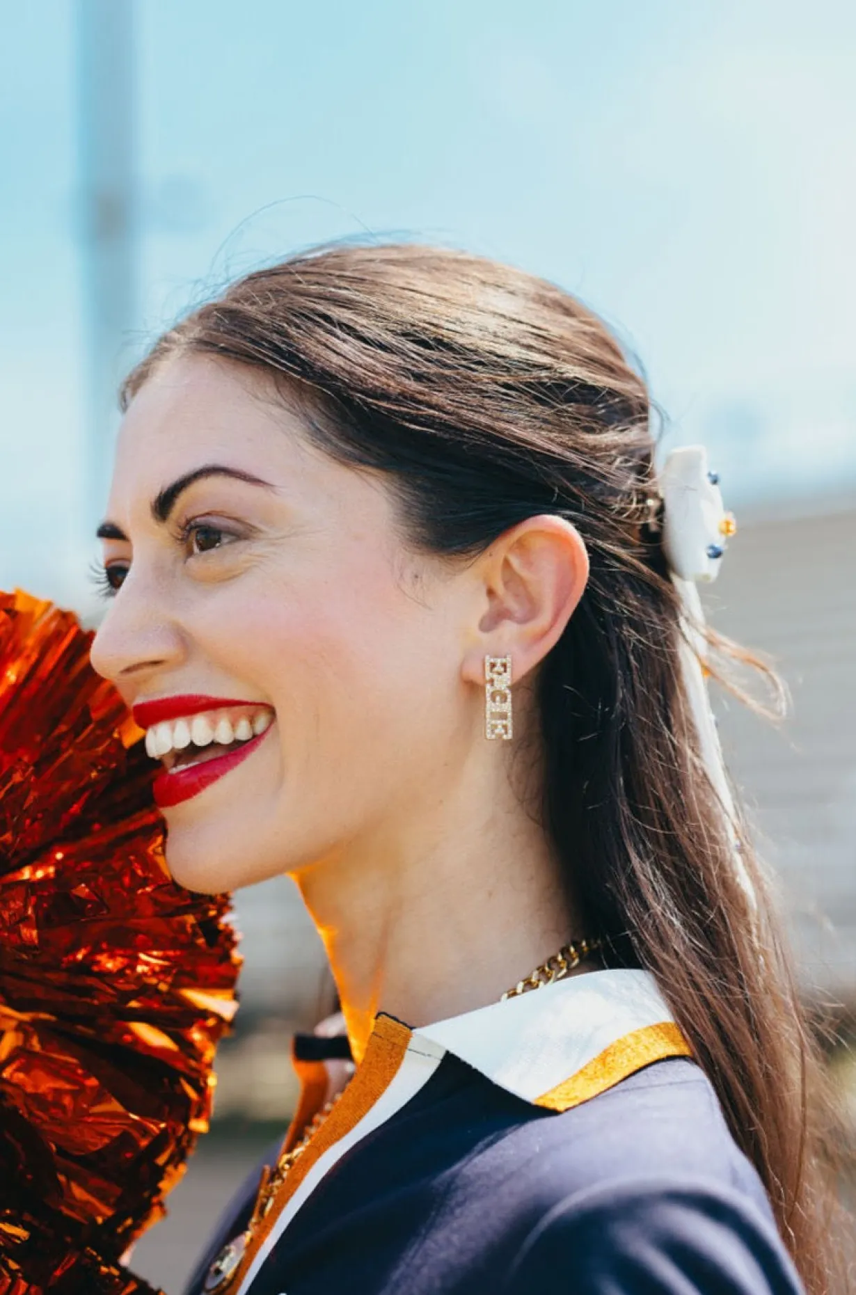 auburn_war_eagle_pav_rhin_1.webp Auburn WAR EAGLE Pavé Rhinestone Stud Earrings-Brianna Cannon Clearance