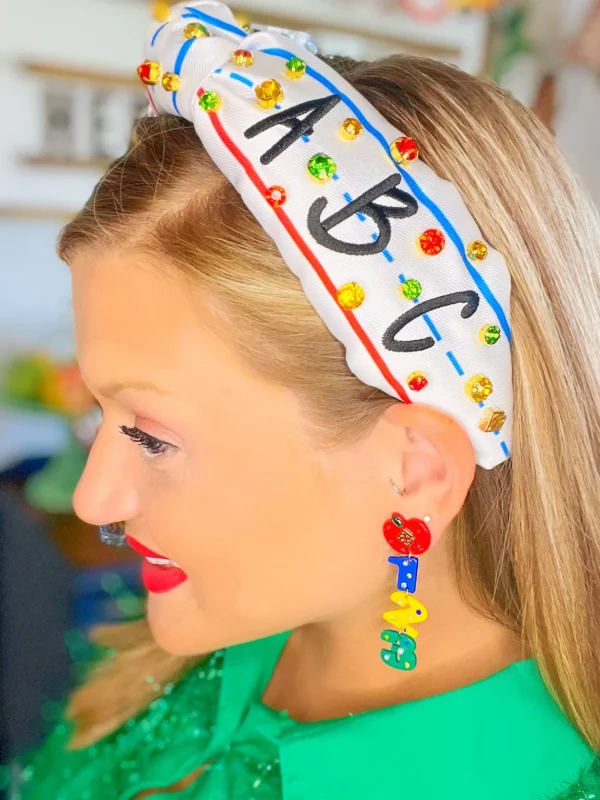Back to School ABC 123 Earrings-Brianna Cannon Clearance