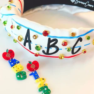 Back to School ABC 123 Earrings-Brianna Cannon Clearance