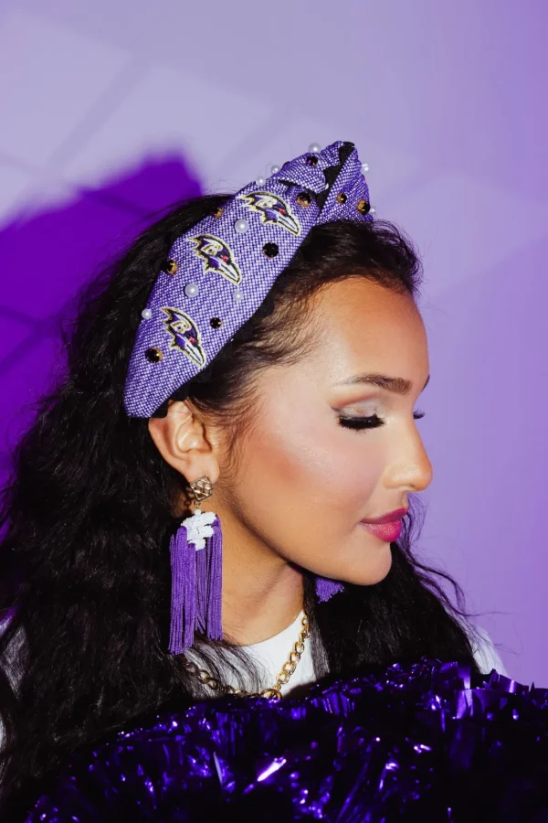 Baltimore Ravens Adult Cross Stitch Headband-Brianna Cannon Clearance