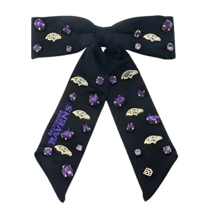 Baltimore Ravens Black Bow Barrette-Brianna Cannon Fashion
