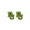 Baylor Gold Glitter and Green Logo Studs-Brianna Cannon New