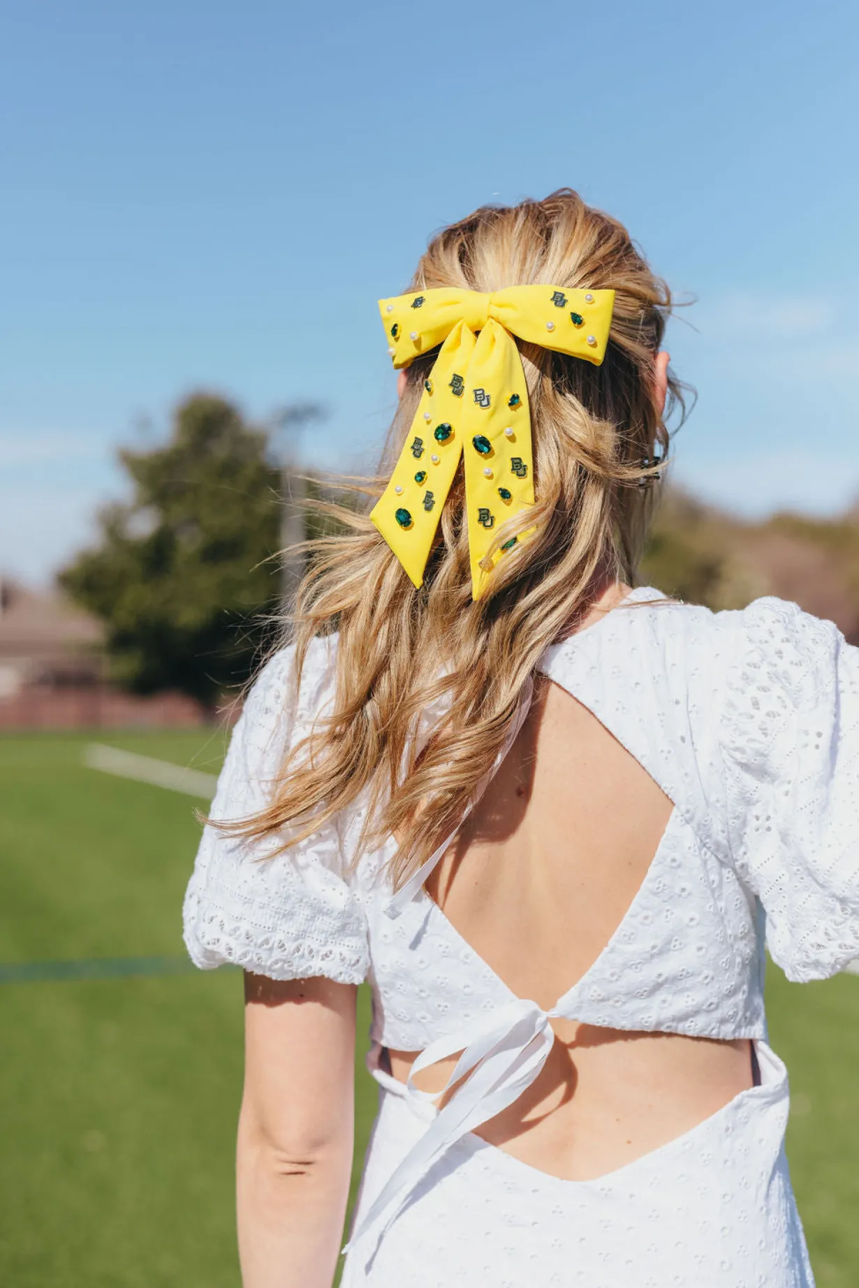 baylor_yellow_bow_barrett_1.webp Baylor Yellow Bow Barrette-Brianna Cannon Sale