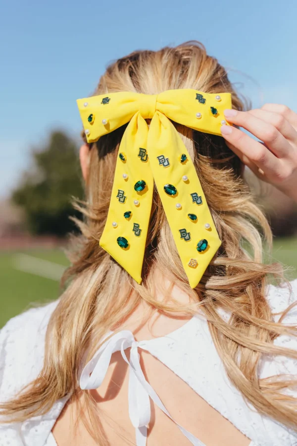 Baylor Yellow Bow Barrette-Brianna Cannon Sale
