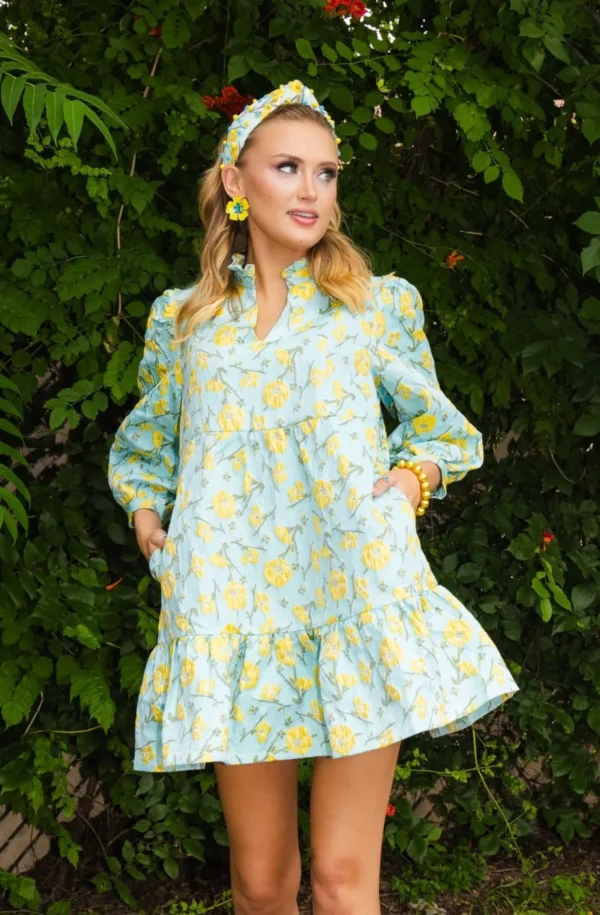 BC Bib Dress - Golden Cali Flowers-Brianna Cannon Best
