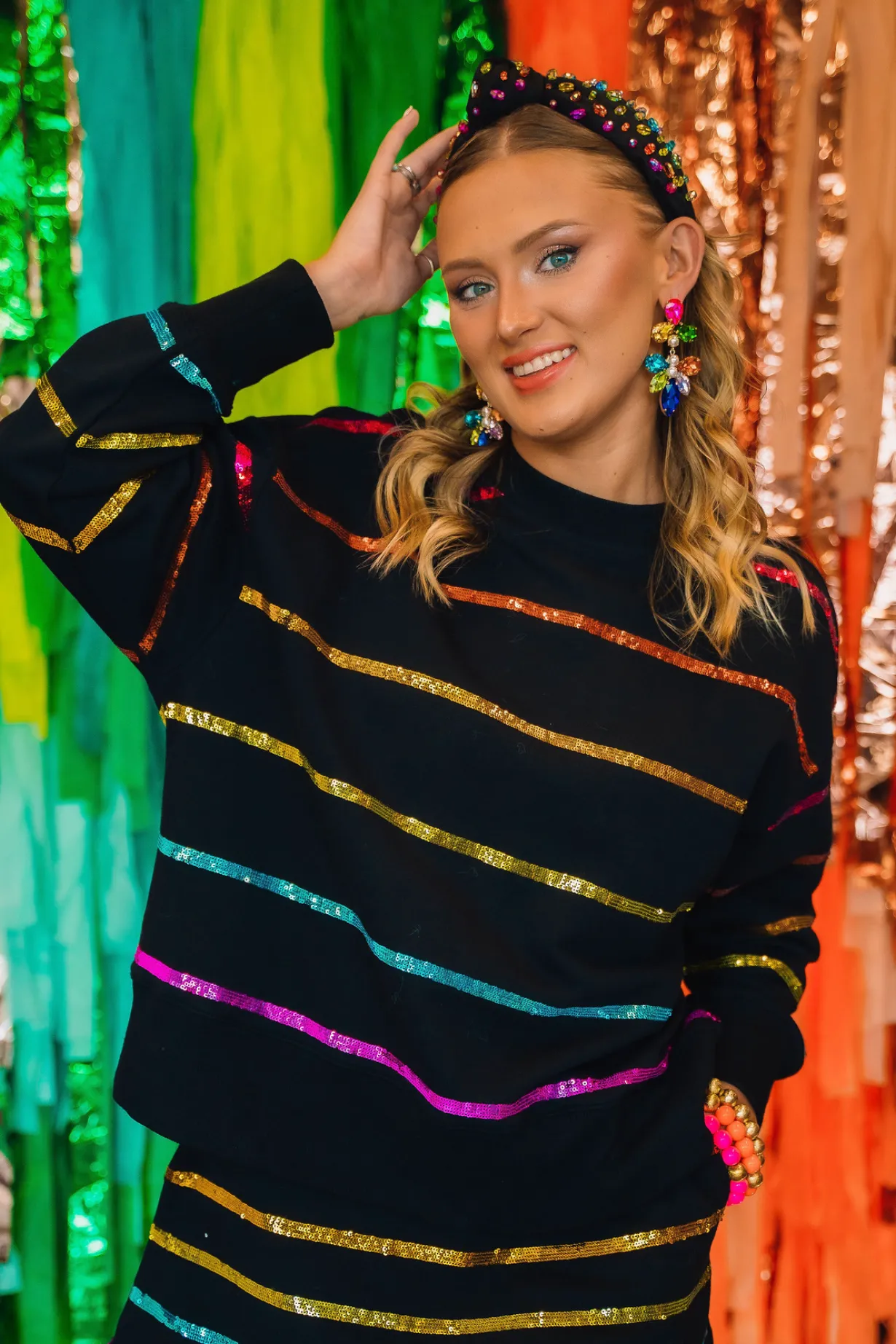 bc_black_rainbow_sequin_s_0-1.webp BC Black Rainbow Sequin Stripe Sweatshirt-Brianna Cannon Outlet