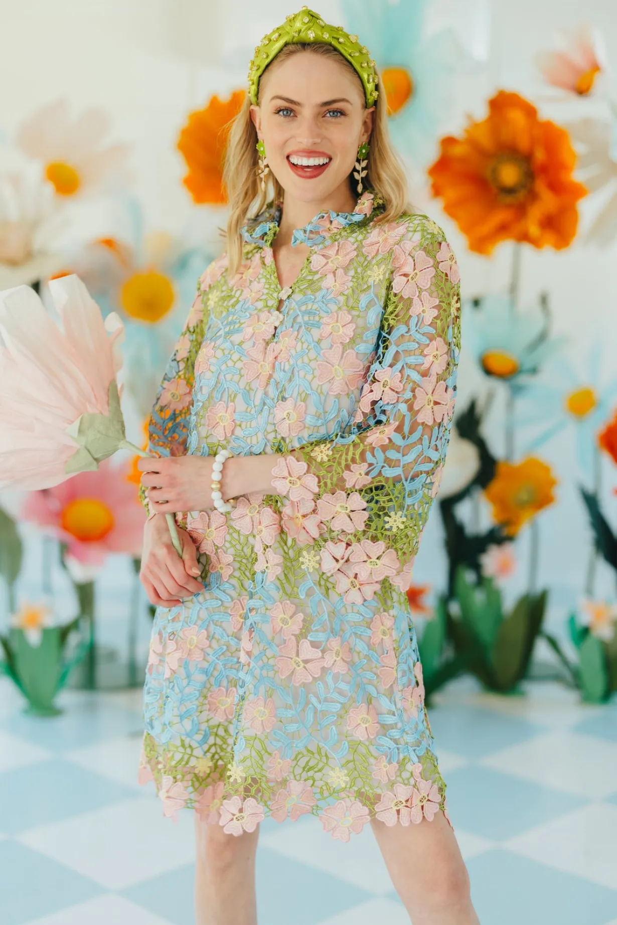 bc_caftan__bright_floral__0.webp BC Caftan - Bright Floral Lace Dress-Brianna Cannon Fashion