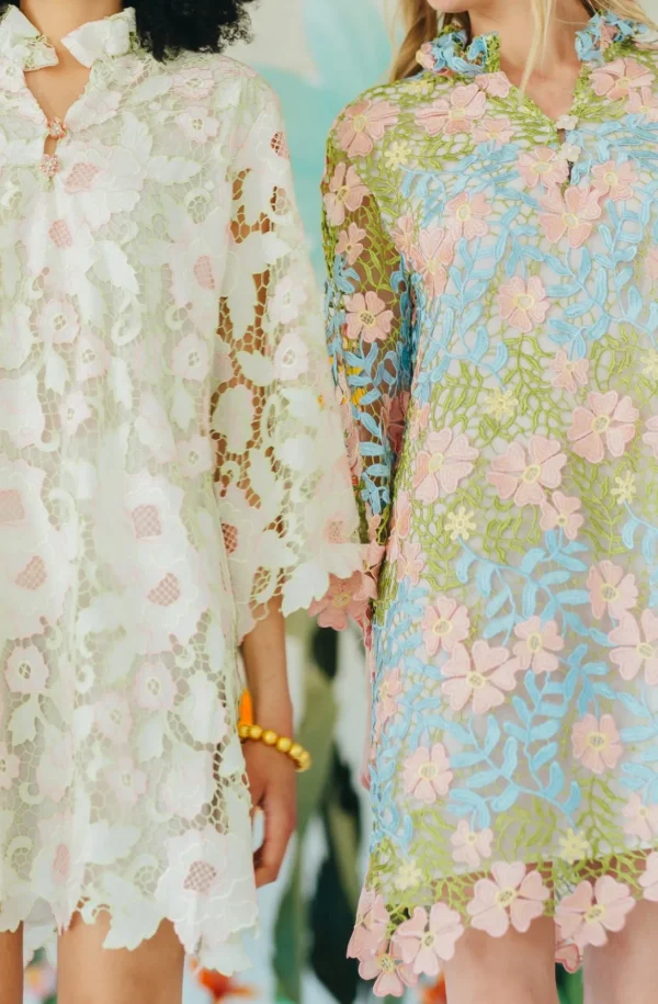 BC Caftan - Bright Floral Lace Dress-Brianna Cannon Fashion