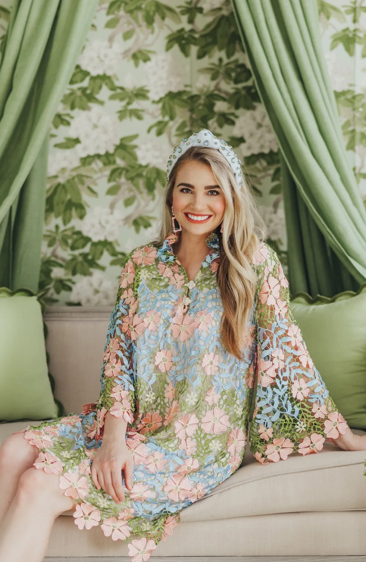 bc_caftan__bright_floral__6.webp BC Caftan - Bright Floral Lace Dress-Brianna Cannon Fashion