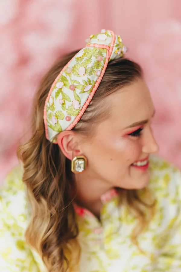 BC Caftan - Chartreuse and Blush with Feathers PRE-ORDER (Est. Ship 3/18)-Brianna Cannon Sale