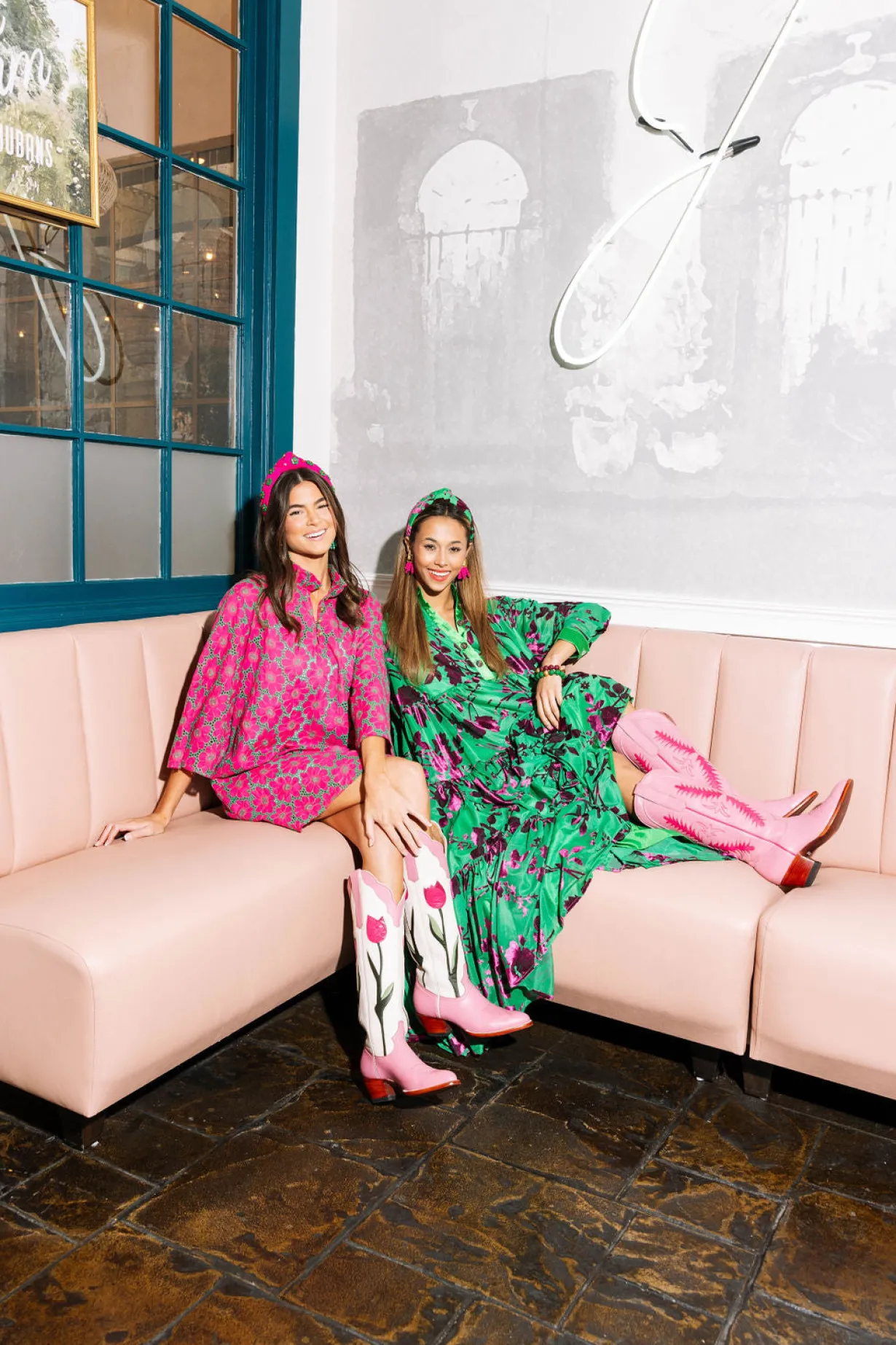 bc_caftan__green_and_fuch_6.webp BC Caftan - Green and Fuchsia Eyelet-Brianna Cannon Clearance