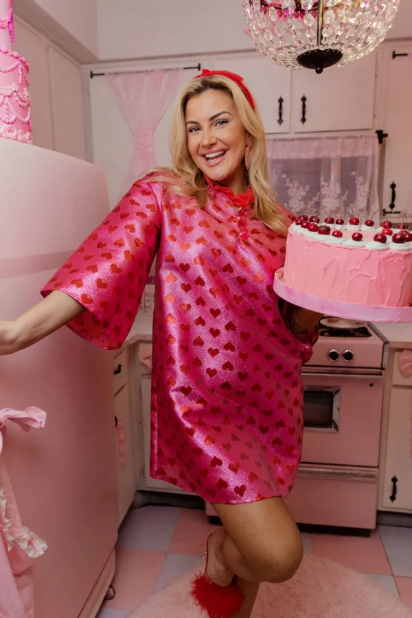 BC Caftan - Metallic Hearts Caftan-Brianna Cannon Discount