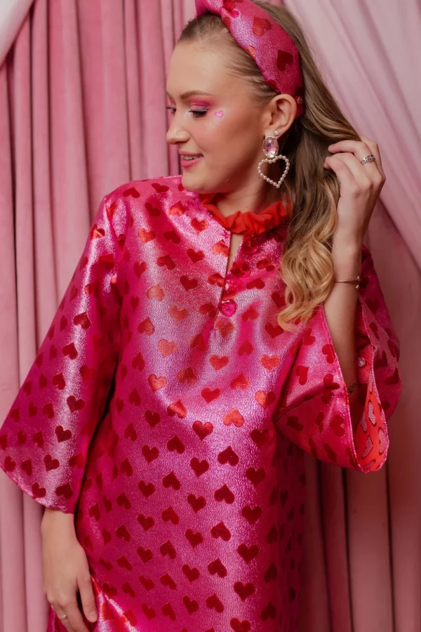 BC Caftan - Metallic Hearts Caftan-Brianna Cannon Discount