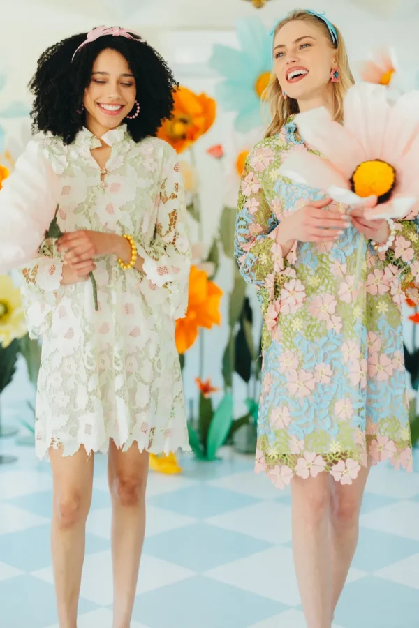 BC Caftan - Pastel Floral Lace-Brianna Cannon Sale